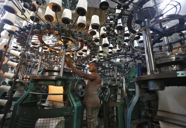 An employee works inside an undergarment factory in Kolkata, India, February 29, 2016. (Photo by Rupak De Chowdhuri/Reuters)