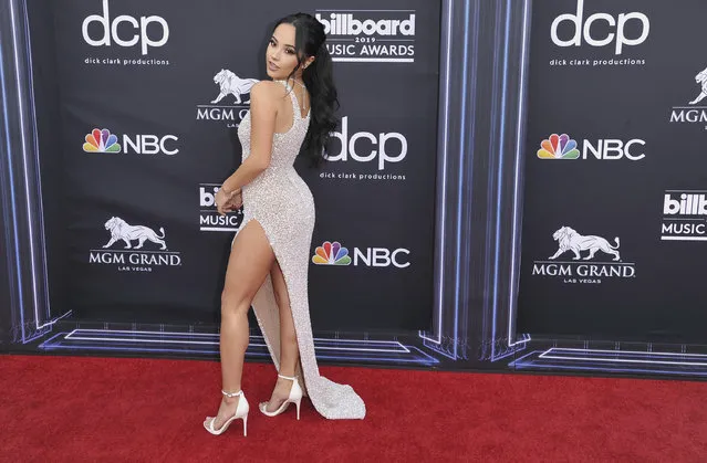 Becky G arrives at the Billboard Music Awards on Wednesday, May 1, 2019, at the MGM Grand Garden Arena in Las Vegas. (Photo by Richard Shotwell/Invision/AP Photo)