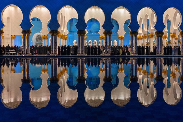Women pray at the Sheikh Zayed Grand Mosque in Abu Dhabi in the early hours of April 6, 2024, on Laylat al-Qadr (Night of Destiny), one of the holiest nights during the Muslim holy fasting month of Ramadan. (Photo by Ryan Lim/AFP Photo)