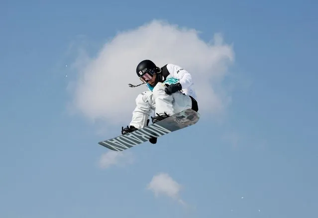 Hiroaki Kunitake of Team Japan competes in the Snowboard Men's Big Air final third run on Day Eleven of the Beijing Winter Olympics at Big Air Shougang on February 15, 2022 in Beijing, China. (Photo by Tyrone Siu/Reuters)