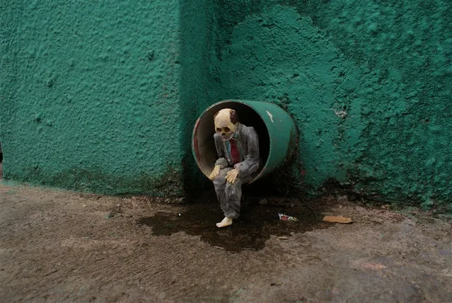 Cement Eclipses By Isaac Cordal