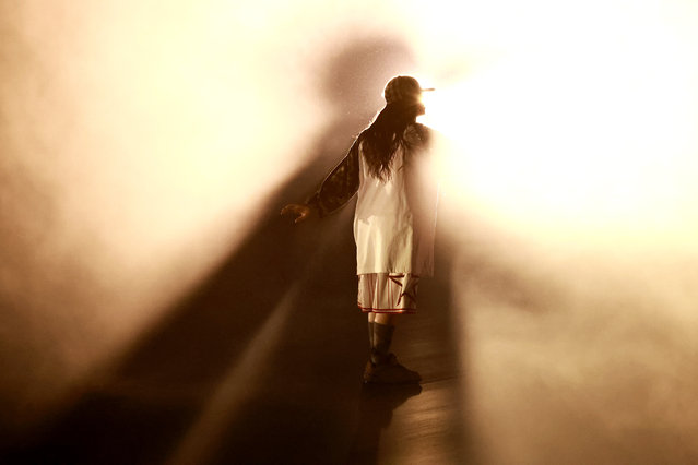 American singer-songwriter Billie Eilish performs onstage during “Hit Me Hard And Soft” Album Release Listening Party at Barclays Center on May 15, 2024 in New York City. (Photo by Arturo Holmes/Getty Images for ABA)