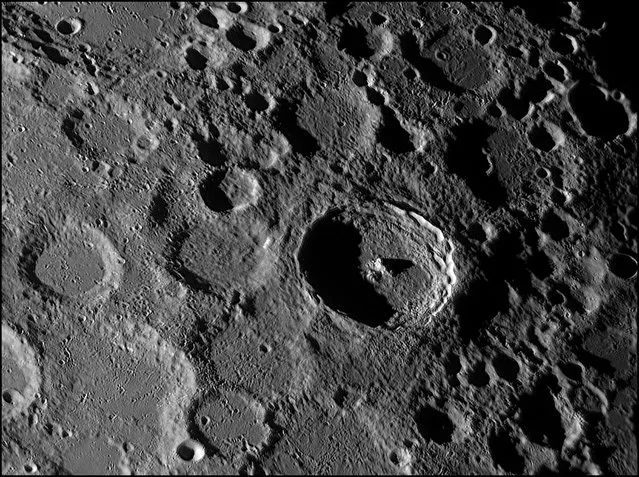 “Bets of the Craters”. The crater Tycho although not the largest on the Moon, can still be seen easily on the Moon's surface, boasting a diameter of 86km. Formed by meteroic impacts over billions of years, these bowl-shaped lunar features are typically named after scientists, artists and explorers. The central peak of the large crater featured here, was the most likelyformed when the rocks of the crater floor rebounded immediately after it was formed. Runner up in the Our Solar System category. (Photo by George Tarsoudis, Greece/The Astronomy Photographer of the Year 2014 Contest)