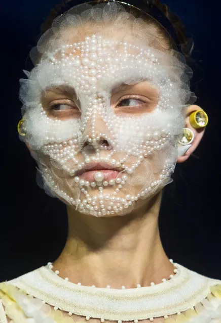 Fashion from the Givenchy Spring 2016 collection is modeled during Fashion Week on Friday, Sept. 11, 2015, in New York. (AP Photo/Bebeto Matthews)