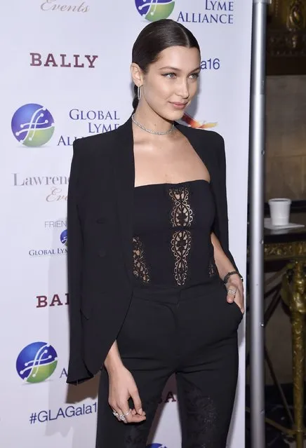 Honoree Bella Hadid attends Global Lyme Alliance's second annual “United For A Lyme-Free World” gala on October 13, 2016 in New York City. (Photo by Dimitrios Kambouris/Getty Images for Global Lyme Alliance)