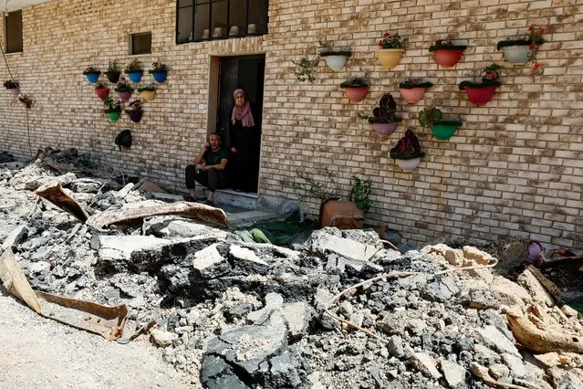 Palestinians view the damage following an Israeli military operation, in Jenin in the Israeli-occupied West Bank on July 5, 2023. (Photo by Raneen Sawafta/Reuters)