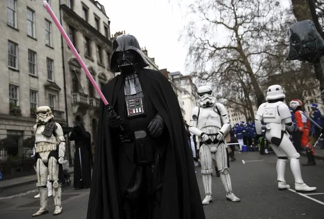 Participants dressed as characters from Star Wars parade during the New Year's Day Parade in London, Britain January 1, 2016. (Photo by Neil Hall/Reuters)