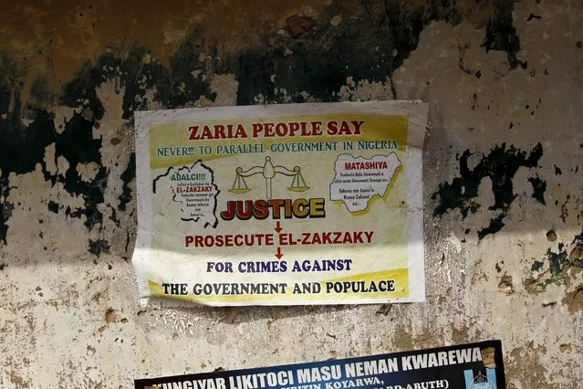 A political poster is seen on the wall of a house in Gyallesu district in Zaria, Kaduna state, Nigeria, February 3, 2016. (Photo by Afolabi Sotunde/Reuters)