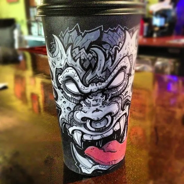 Paper Coffee Cup Art By Miguel Cardona