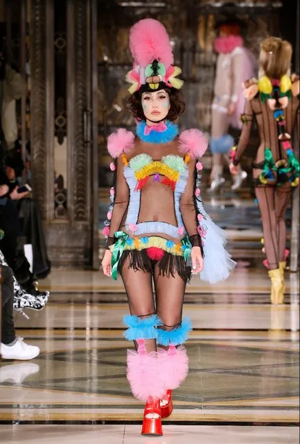 A general view at the Pam Hogg show during London Fashion Week February 2018 at The Freemason's Hall on February 16, 2018 in London, England. (Photo by Richard Isaac/Rex Features/Shutterstock)