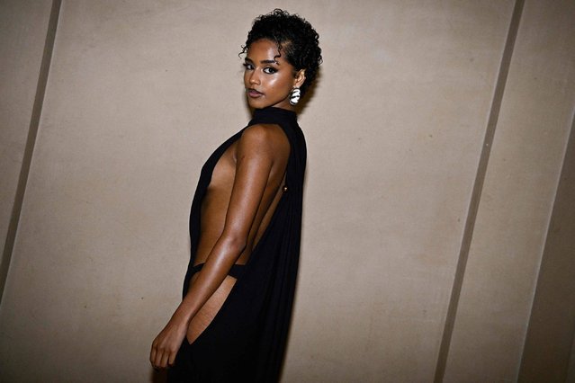 South Africa singer and songwriter Tyla poses during a photocall ahead of the Jacquemus Menswear Ready-to-wear Fall-Winter 2025/2026 collection as part of the Paris Fashion Week, in Paris on January 26, 2025. (Photo by Julien de Rosa/AFP Photo)