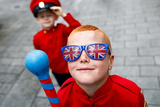 Children take part in unionist Twelfth celebrations in Belfast, Northern Ireland, July 12, 2021. (Photo by Jason Cairnduf/Reuters)