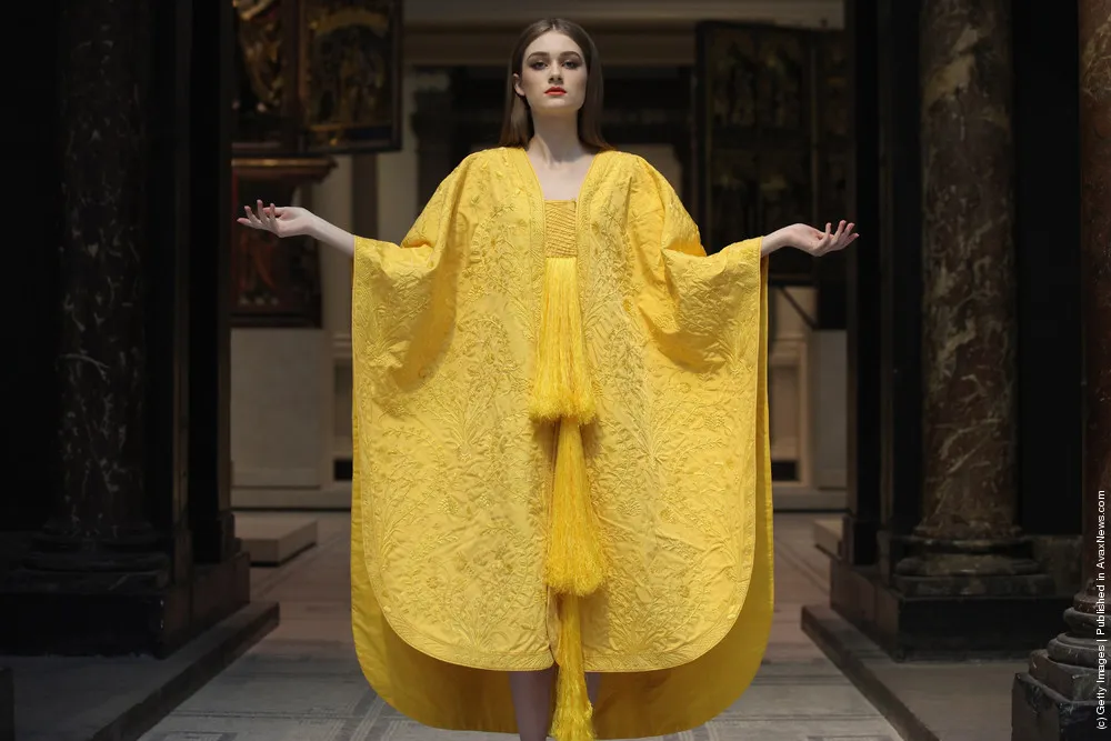 A Golden Spider Silk Cape Is Unveiled At The Victoria And Albert Museum