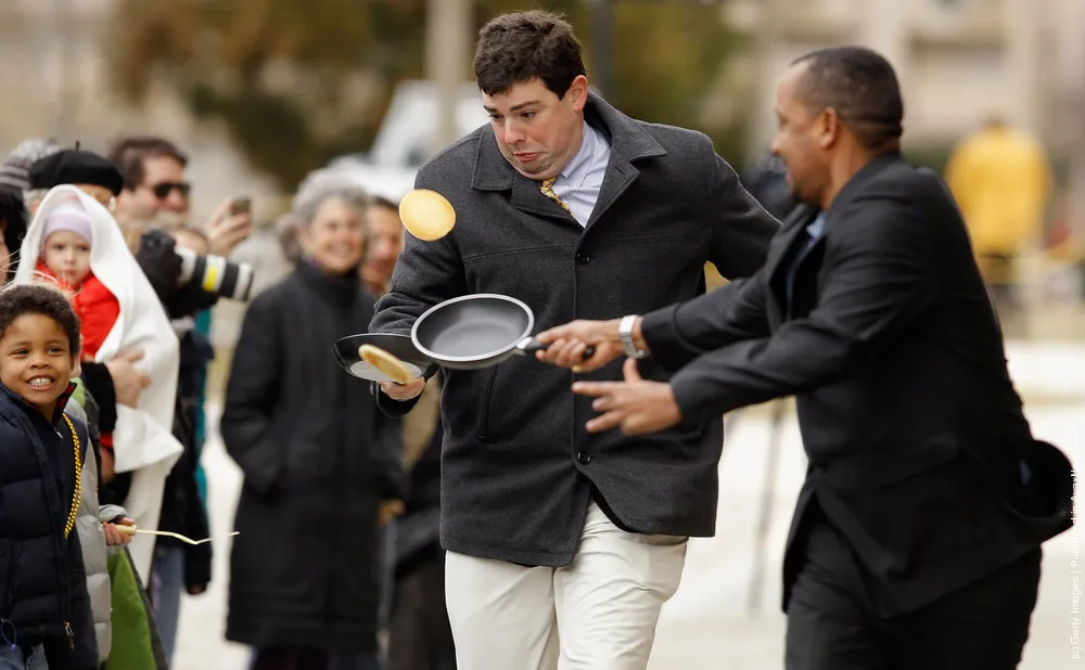 DC Celebrates Mardi Gras With Annual Pancake Races
