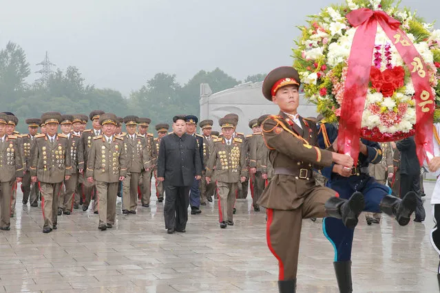 North Korean leader Kim Jong Un visits war graves to pay respects to war dead for the 64th anniversary of the armistice which ended the Korean War, in this undated photo released by KCNA on July 28, 2017. (Photo by Reuters/KCNA)