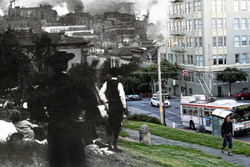 San Francisco Earthquake Mashup 1906 – 2010 by Shawn Clover