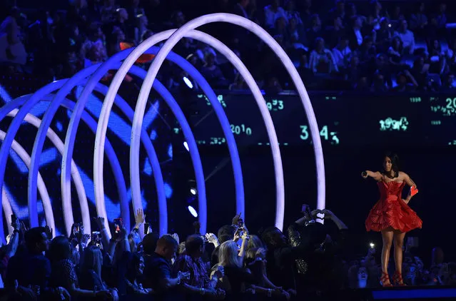 Host of the show Nicki Minaj performs during the 2014 MTV Europe Music Awards at the SSE Hydro Arena in Glasgow. (Photo by Toby Melville/Reuters)