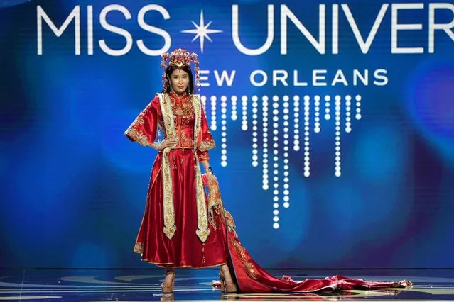 Miss China, Sichen Jiang walks onstage during The 71st Miss Universe Competition National Costume Show at New Orleans Morial Convention Center on January 11, 2023 in New Orleans, Louisiana. (Photo by Josh Brasted/Getty Images)
