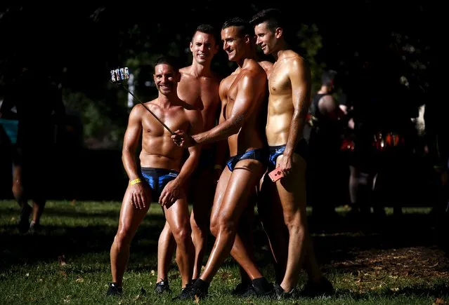 Performers dressed in their costumes take a “selfie” as they prepare to participate in the Gay and Lesbian Mardi Gras parade in Sydney, Australia, March 5, 2016. (Photo by David Gray/Reuters)