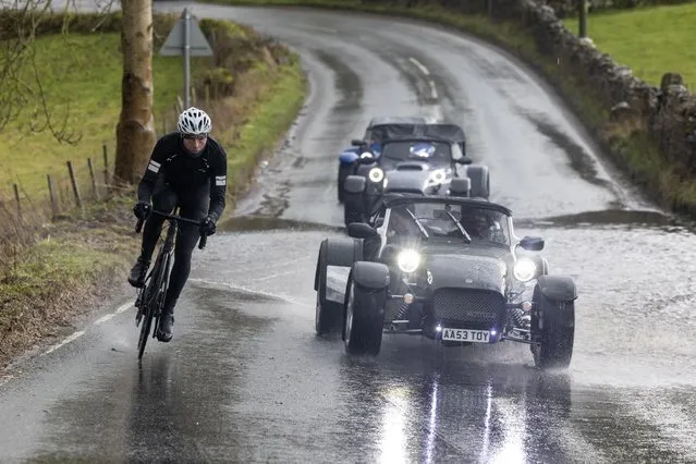 Rain didn’t stop play for the Westfield Sports Car Club on their New Year's Day run in the Peak District on December 31, 2022. (Photo by F STOP PRESS)