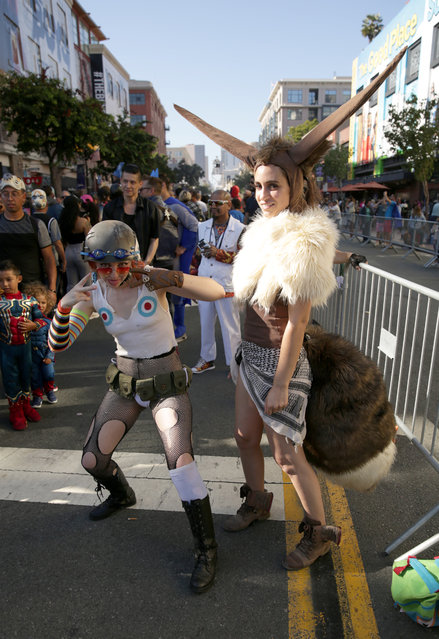 Cosplayers attend 2019 Comic-Con International on July 20, 2019 in San Diego, California. (Photo by Quinn P. Smith/Getty Images)