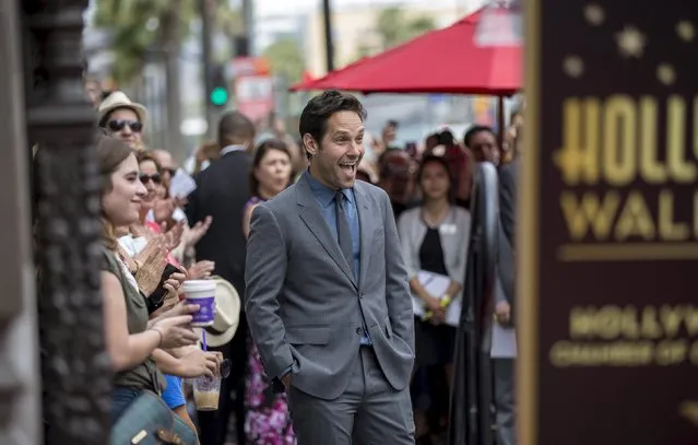 Actor Paul Rudd attends the ceremony for the unveiling of his star on the Walk of Fame in Hollywood, California July 1, 2015. (Photo by Mario Anzuoni/Reuters)