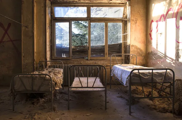 Abandoned crying baby hospital. (Photo by Gaz Mather/Cater News)