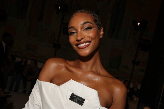 British model Jourdan Dunn attends the Balmain Spring/Summer 2025 collection presented Wednesday, September 25, 2024, in Paris. (Photo by Vianney Le Caer/Invision/AP Photo)