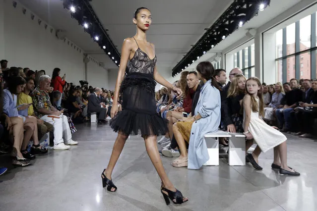 The Jason Wu Spring 2016 collection is modeled during Fashion Week in New York, Friday, September 11, 2015. (Photo by Richard Drew/AP Photo)