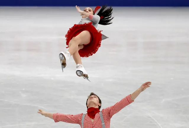 Apollinariia Panfilova and Dmitry Rylov of Russia compete in the Junior pairs short progam during the ISU Junior & Senior Grand Prix of Figure Skating Final at on December 7, 2017 in Nagoya, Japan. (Photo by Issei Kato/Reuters)