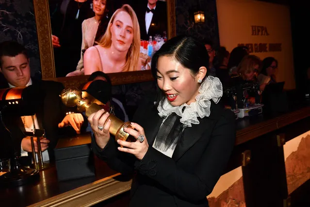 Awkwafina, who won best actress in a motion picture musical or comedy for The Farewell, at the Golden Globes official afterparty at The Beverly Hilton Hotel on January 05, 2020 in Beverly Hills, California. (Photo by  Michael Buckner/Variety/Rex Features/Shutterstock)