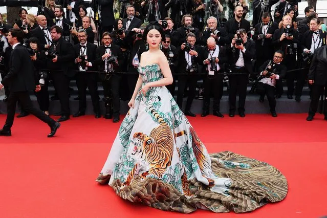 Chinese actress Fan Bingbing arrives for the opening ceremony and the screening of the film “Jeanne du Barry” during the 76th edition of the Cannes Film Festival in Cannes, southern France, on May 16, 2023. (Photo by Ernesto S Ruscio/Getty Images for Campari)