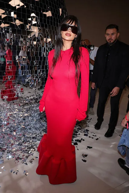 American socialite Kylie Jenner attends the Acne Studios Womenswear Spring/Summer 2024 show as part of Paris Fashion Week  on September 27, 2023 in Paris, France. (Photo by Pierre Suu/Getty Images)