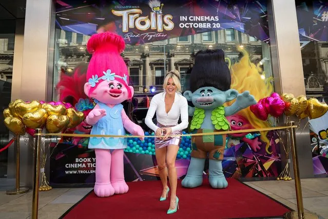 American television presenter Ashley Roberts attends the “Trolls Happy Place” photocall at 180 Piccadilly on October 05, 2023 in London, England. (Photo by Tristan Fewings/Getty Images)