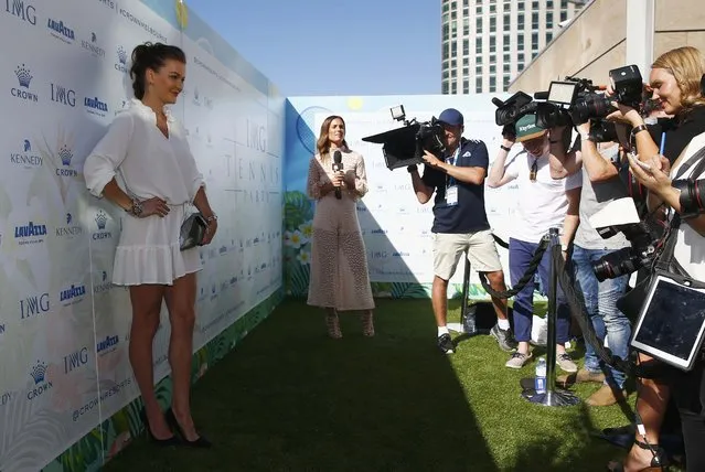 Poland's Agnieszka Radwanska poses for a photo at a promotional event for the upcoming Australian Open tennis tournament in Melbourne, Australia, January 15, 2017. (Photo by Thomas Peter/Reuters)