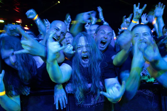 Fans during the concert of US metal band Slayer at the Papp Laszlo Budapest Sports Arena in Budapest, Hungary, 11 June 2019. (Photo by Balázs Mohai/EPA/EFE)