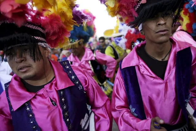 Matachines dancers participate in a religious festival in Saltillo, Mexico, April 17, 2016. (Photo by Daniel Becerril/Reuters)