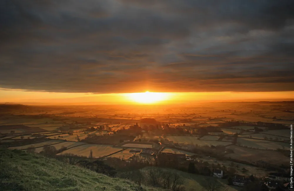 Winter Sunrise On The Somerset Levels