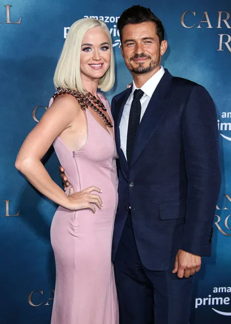 Katy Perry and Orlando Bloom attend the LA Premiere of Amazon's “Carnival Row” at TCL Chinese Theatre on August 21, 2019 in Hollywood, California. (Photo by Xavier Collin/Image Press Agency)