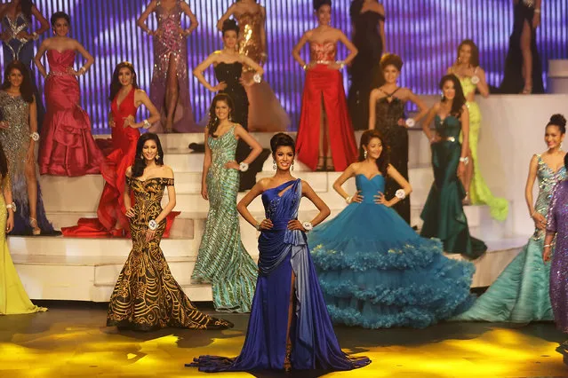 Transgender contestants compete during the Miss Tiffany's Universe transgender beauty contest on May 2, 2014 in Pattaya, Thailand. (Photo by Taylor Weidman/Getty Images)