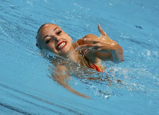 Austria's Nadine Brandl performs in the synchronised swimming solo free routine preliminary at the Aquatics World Championships in Kazan, Russia July 27, 2015. (Photo by Michael Dalder/Reuters)