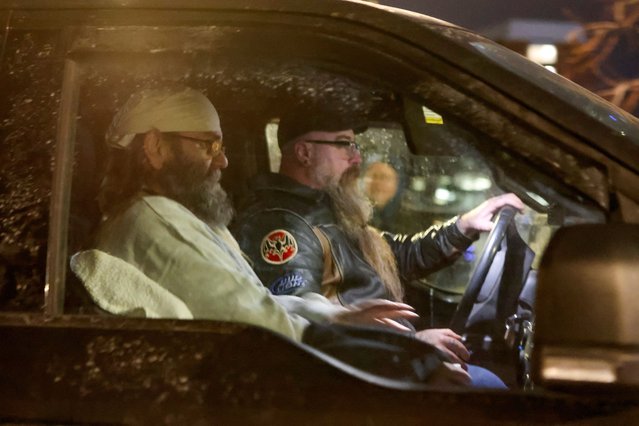 A person, who was released from serving time for his charges related to January 6, 2021 attack on the U.S. Capitol, is driven away from the DC Central Detention Facility after U.S. President Donald Trump made a sweeping pardon of nearly everyone charged in the January 6, 2021 attack on the U.S. Capitol, in Washington, U.S. January 21, 2025. (Photo by Jim Urquhart/Reuters)