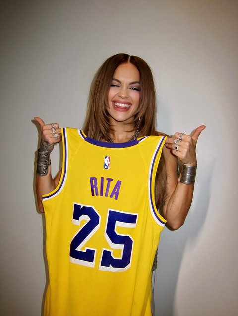 British singer-songwriter and television actress Rita Ora on May 5, 2025 gets her own jersey. (Photo byh ritaora/Instagram)