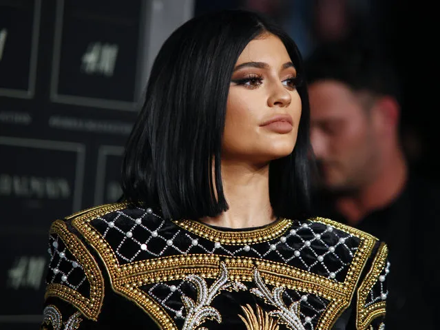 Kylie Jenner attends the Balmain x H&M Collection launch event at 23 Wall Street on Tuesday, October 20, 2015, in New York. (Photo by Andy Kropa/Invision/AP Photo)