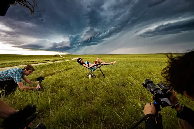 With the storms travelling at speeds up to 30mph, he only had limited timeframes to work with – usually no more than 10 to 15 minutes. (Photo by Anna Tenne/Caters News)