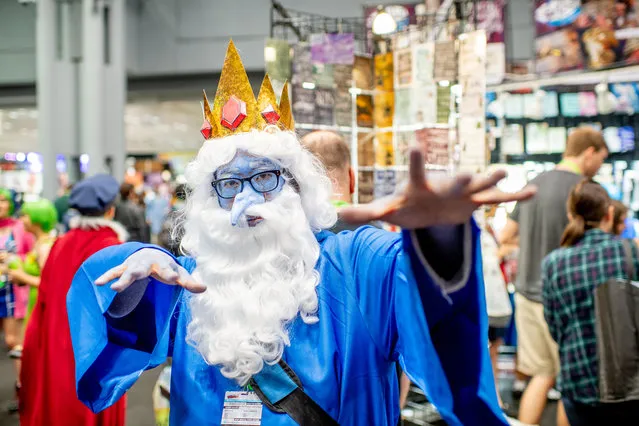 A fan cosplays as Ice King from Adventure Time during the 2018 New York Comic Con at Javits Center on October 4, 2018 in New York City. (Photo by Roy Rochlin/Getty Images)
