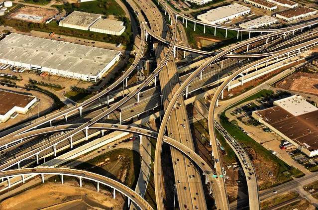 Freeways in Houston, Texas. (Photo by Jassen Todorov/Caters News)