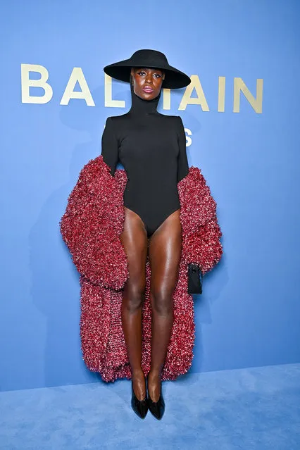 British actress and model Jodie Turner-Smith attends the Balmain Womenswear Spring/Summer 2024 show as part of Paris Fashion Week  on September 27, 2023 in Paris, France. (Photo by Stephane Cardinale – Corbis/Corbis via Getty Images)
