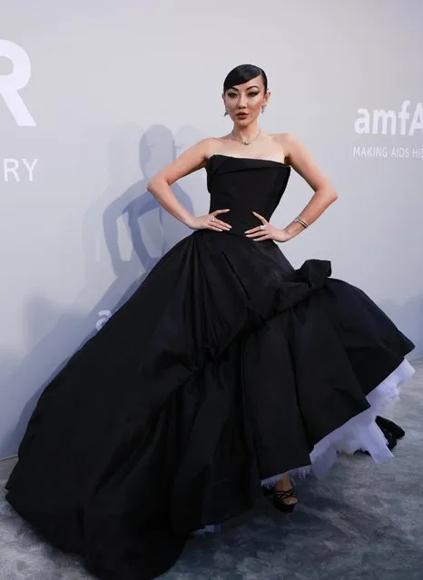 Influencer Jessica Wang arrives on July 16, 2021 to attend the amfAR 27th Annual Cinema Against AIDS gala at the Villa Eilenroc in Cap d'Antibes, southern France, on the sidelines of the 74th Cannes Film Festival. (Photo by Sarah Meyssonnier/Reuters)