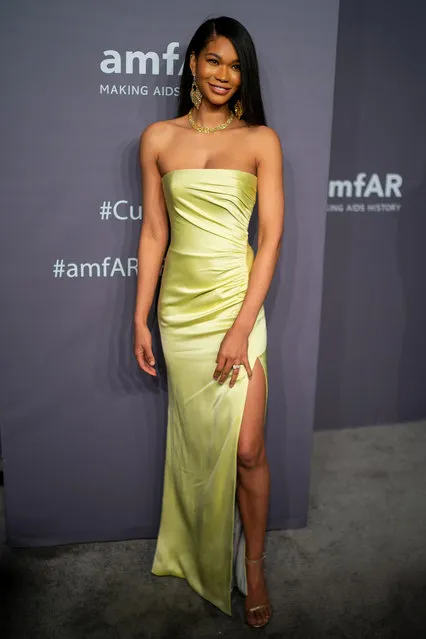 Chanel Iman attends the 2019 amfAR New York Gala at Cipriani Wall Street on February 06, 2019 in New York City. (Photo by Michael Stewart/FilmMagic)
